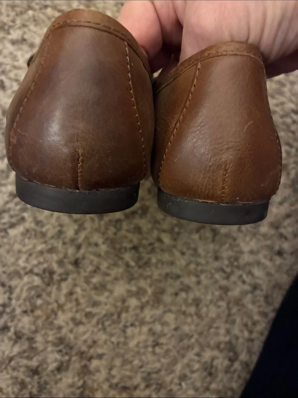 Born Brown Leather Tassel‎ Moccasin Loafers